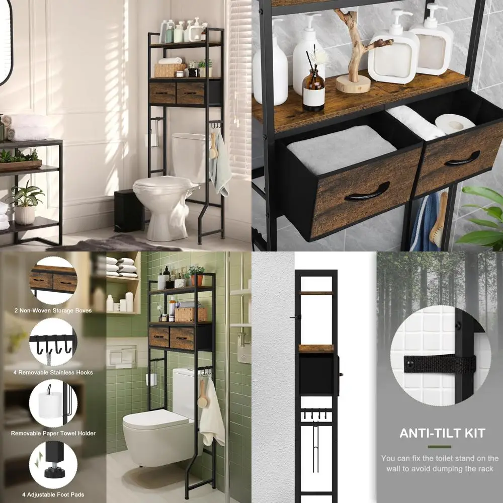 

Over Toilet Storage Cabinet - Maximize Space with Above Toilet Shelf for Bathroom Organization