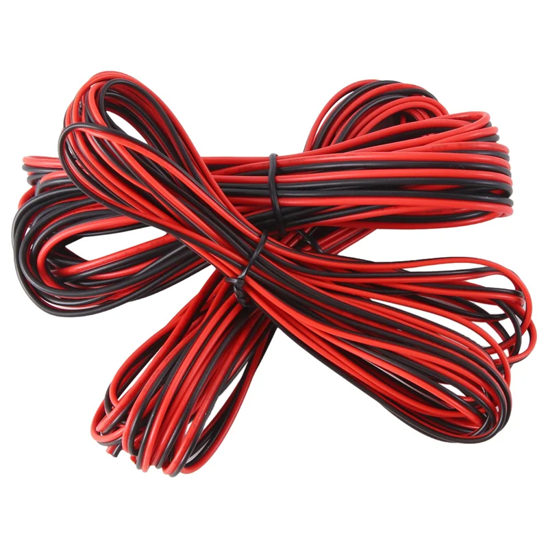 Cable eléctrico de 2 pines, 12V, 5M, 22/20/18AWG, Cable de extensión de tira LED para altavoces, conector de batería de Audio, 3 uds.