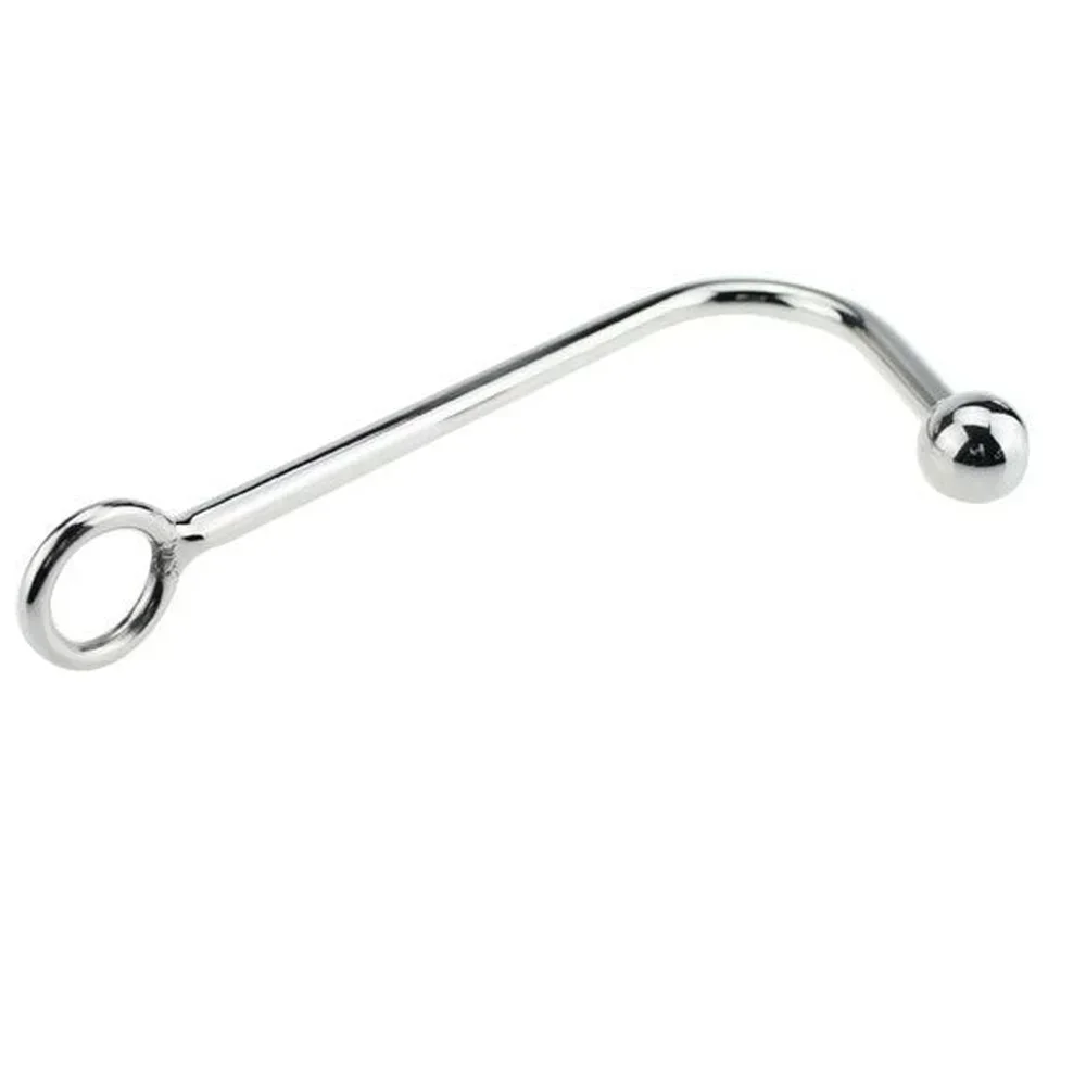 Dilator Prostate Massager Insert Folding Hook Single Ball Metal Anal Hook Beads Head Butt Plug SM Sex Toy for Male Adult 18+