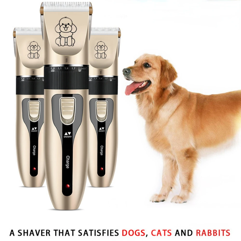 Dog Shaver Clippers Low Noise Rechargeable Cordless Electric Quiet Hair Clippers Set for Dogs Cats Pets