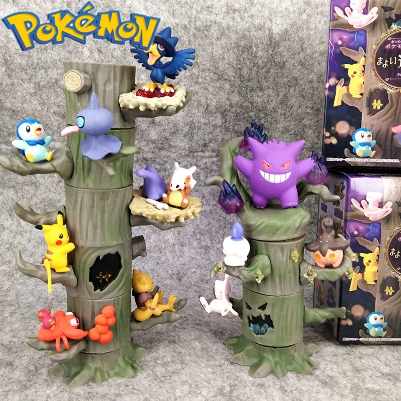 

Покемон модель Хэллоуин лес пень серия 3-го поколения Gengar Cubone Piplup кукла аниме периферийная коллекция Украшение