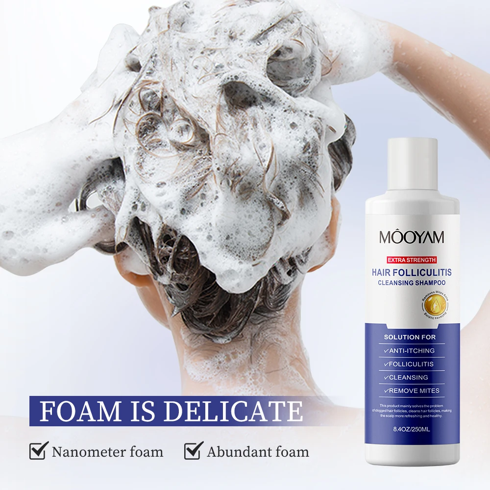 Hair Folliculitis Deep Cleansing Shampoo Anti-Dandruff Hair Shampoos Nourishing Soft Hairs Care