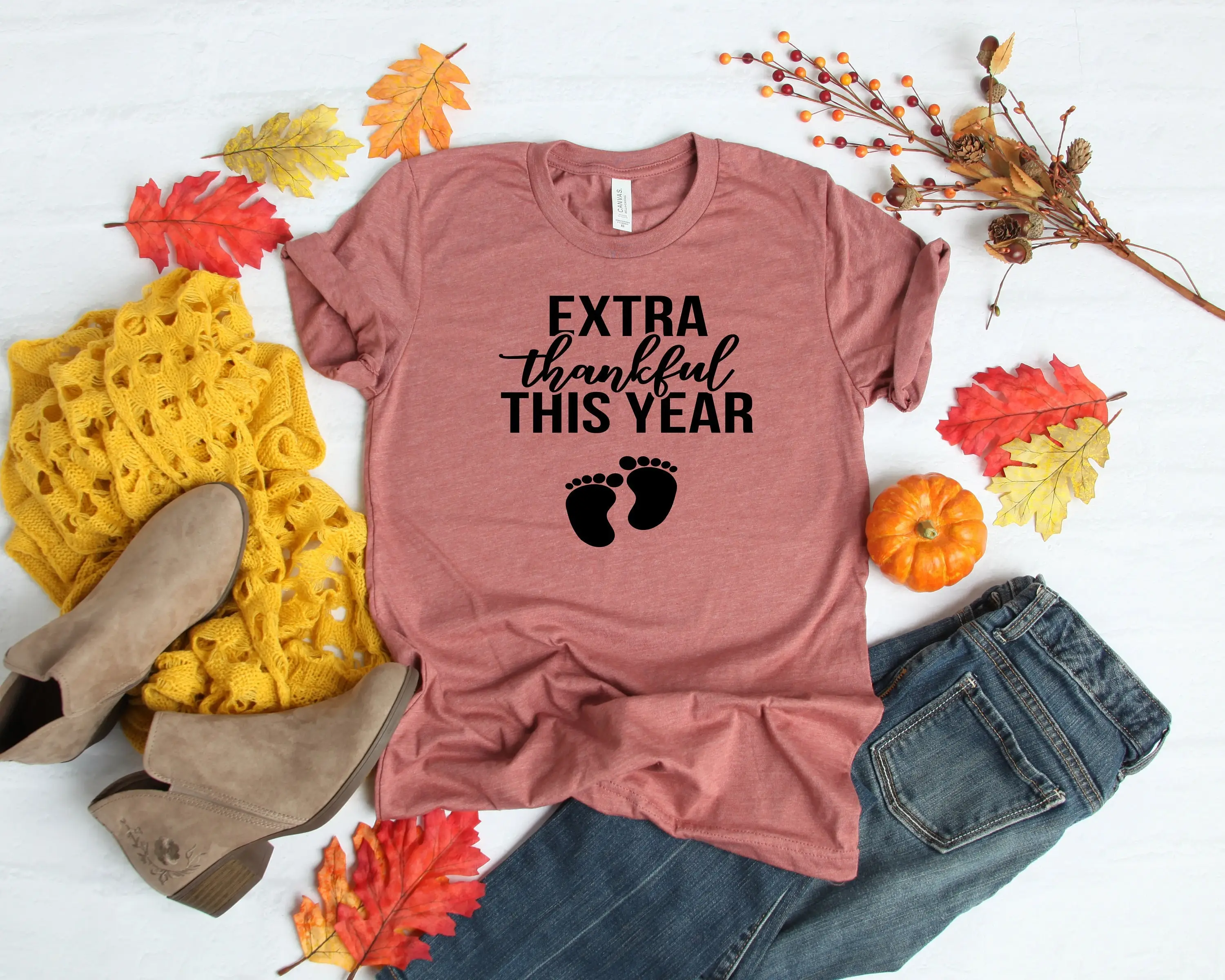 Extra Thankful This Year T Shirt Thankgiving Fall Autumn Thanksgiving Day Pumpkin Funny