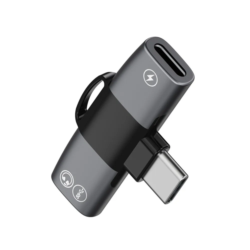 Splitter USB Type C Adapter Converter Durable OTG 2 in 1 Adapter Fast Charging Portable Type C 2-in-1 Multifunctional Adapter
