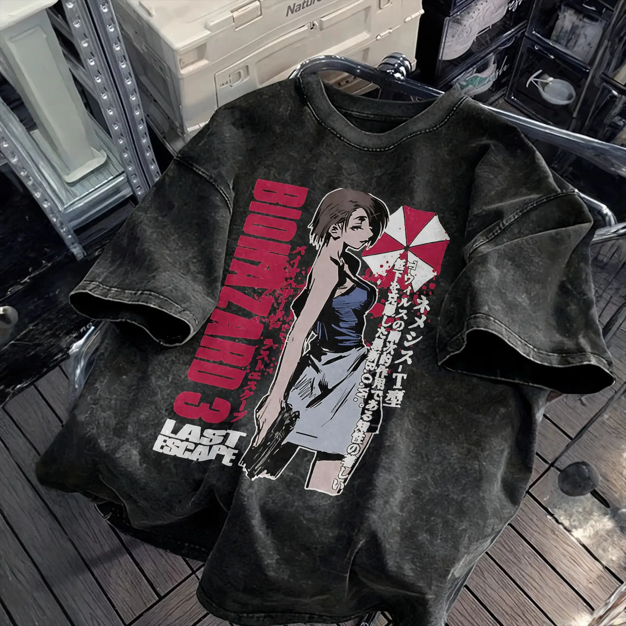 Leon Kennedy Survival T-Shirt Men  Vintage Cotton Tee Shirt O Neck Short Sleeve T Shirts Plus Size Clothing