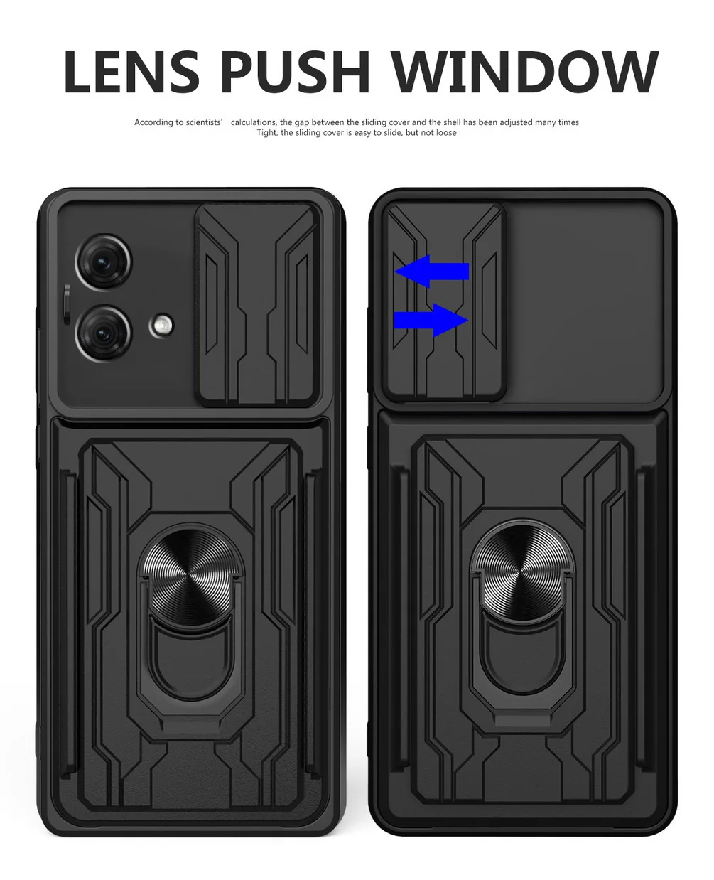 

Card Slot Camera Protect Case For Moto G84 G54 G73 G72 G53 G23 G13 G32 G22 G62 G52 G60 G50 G30 G10 E22 Armor Hybrid Ring Cover