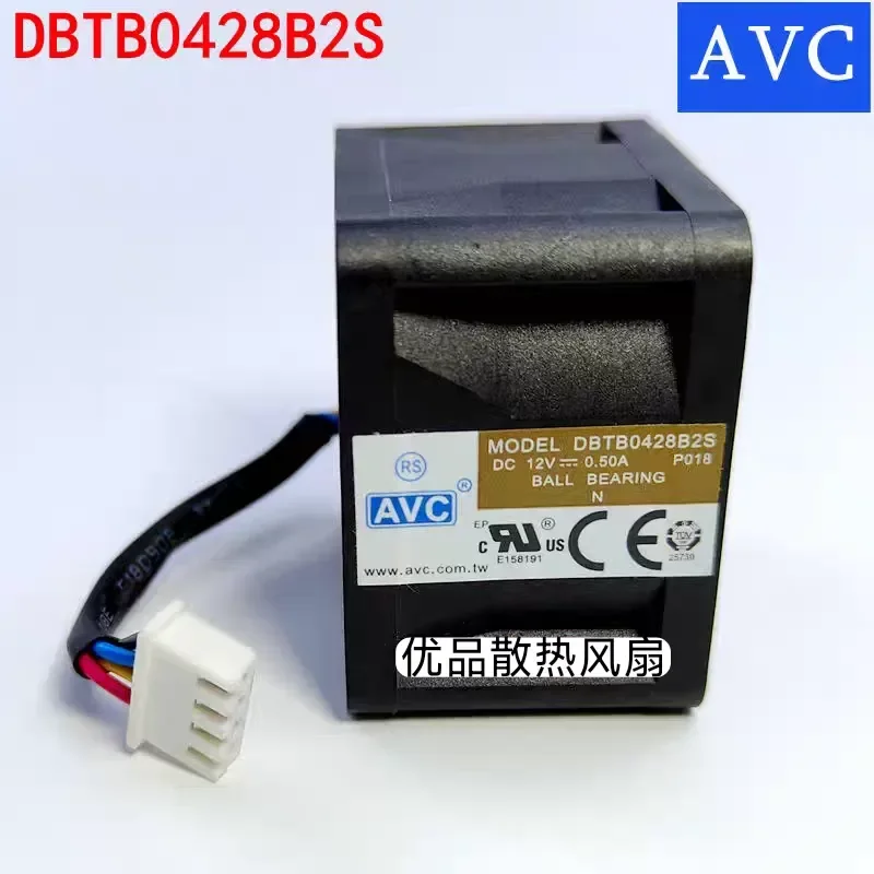 for AVC DBTB0428B2S DC12V 0.50A 4CM 4028 4-wire PWM Temperature Control Cooling Fan Original