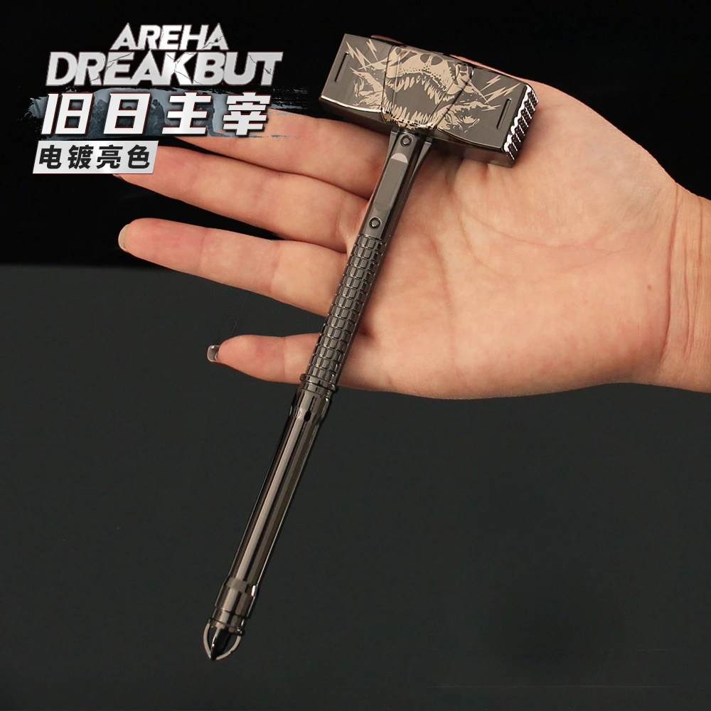 18CM Arena Breakout Game Peripherals Hammer Full Metal Weapon Model Collectible Desk Ornaments Outdoor Trainning Knife Boy Toy