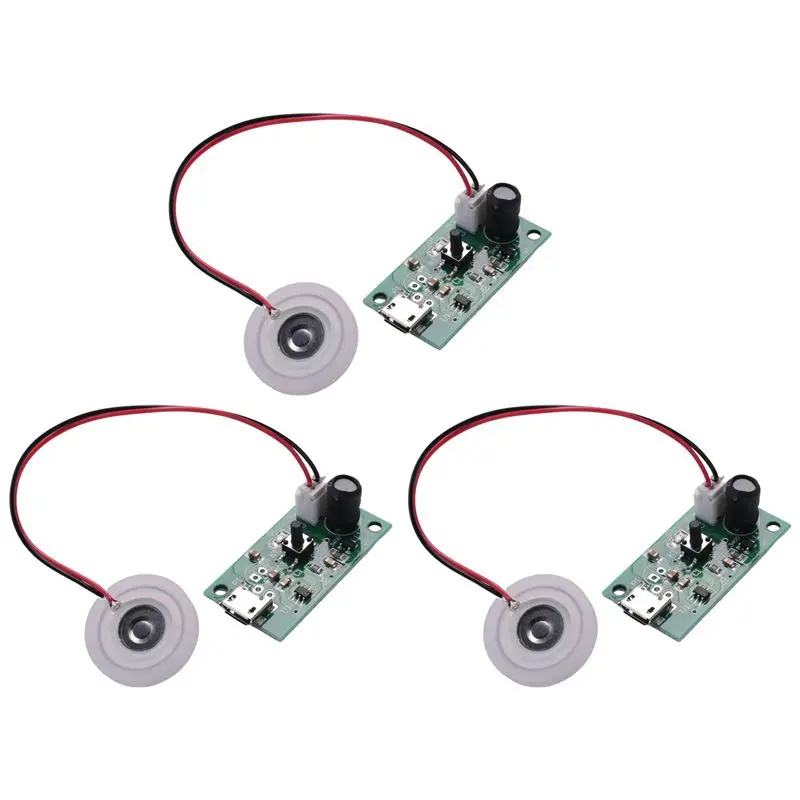 A76G-6Pcs Mist Maker Atomization Plate With 5V USB Humidifier Module Integrated Circuit Board Driver With Timing Switch