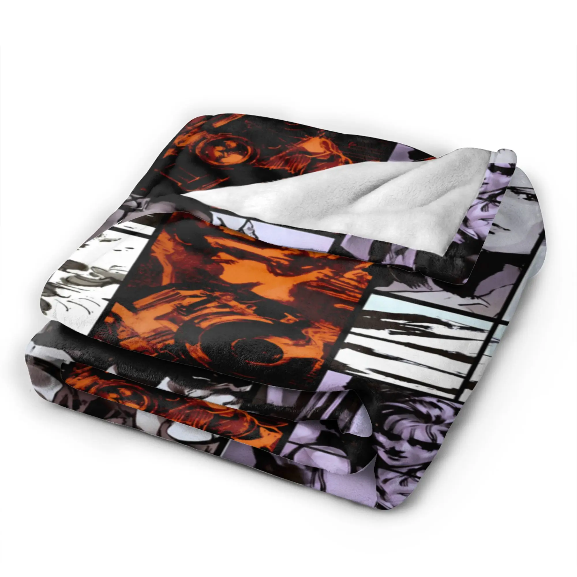 Metal Gear Solid Game Flannel Blanket Winter  Super Warm Throw Blanket for Kids Home Decor Novelty Bedspread Sofa Bed Cover