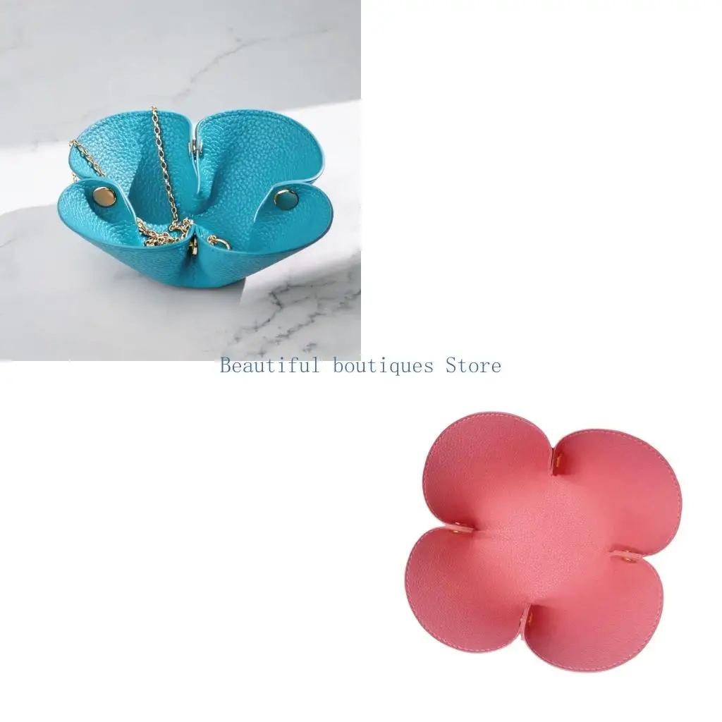 U4LF Jewelry Catchall Tray with Fold Design for Tabletop Storage