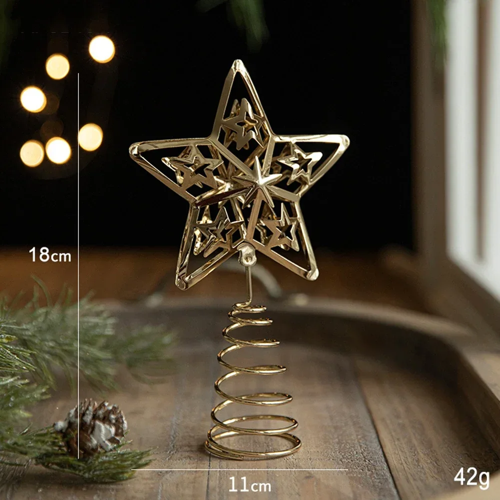 For Christmas Trees Christmas Tree Ornament Christmas Tree Top Star Christmas Party Spiral Base Strong Christmas Ambiance