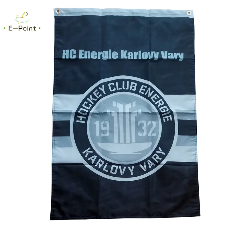 Double Sided Czech Republic HC Energie Karlovy Vary Flag 2ft*3ft (60cm*90cm) Size Christmas Decorations for Home Flag Banner