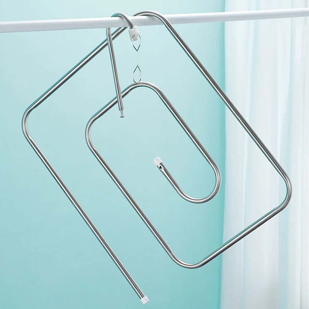 

1 Set Stainless Steel Spiral Quilt Rack Sheet Hanger Clips Heavy Duty Drying Rack For Bed Cover Blanket Laundry Space Saving