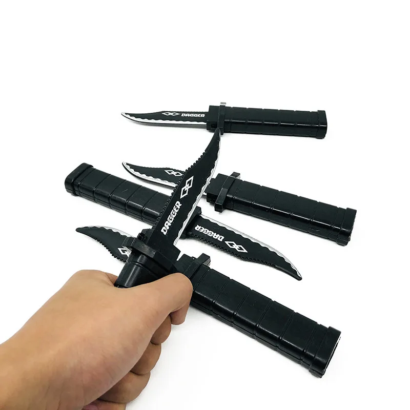 Children's Prank Toys Magic Plastic Retractable Knife Prank Props Scary Knife Tricks Fake Knife Funny and Amusing