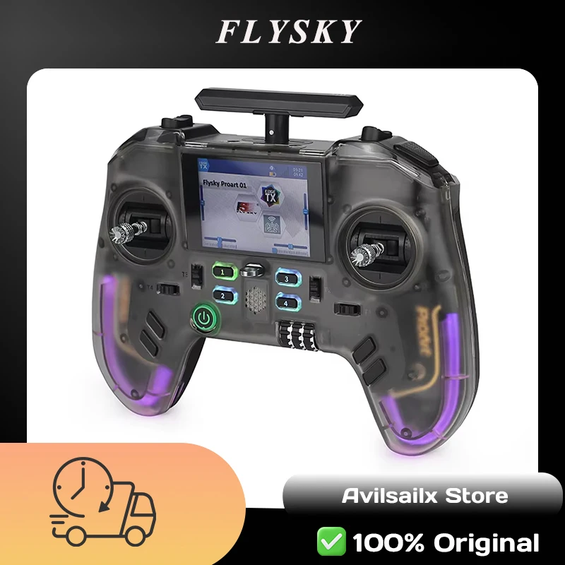 FLYSKY ProArt PA01 18CH RC Transmitter 2.4GHz IPS Color Screen AFHDS3/ELRS Dual Protocol EdgeTX for FPV Racing