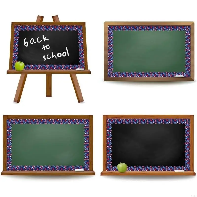 

Y5LB Bulletin Board Borders Independence Day Border Trim Decorative Sticker Bulletin Border Trim for Classroom Decorations