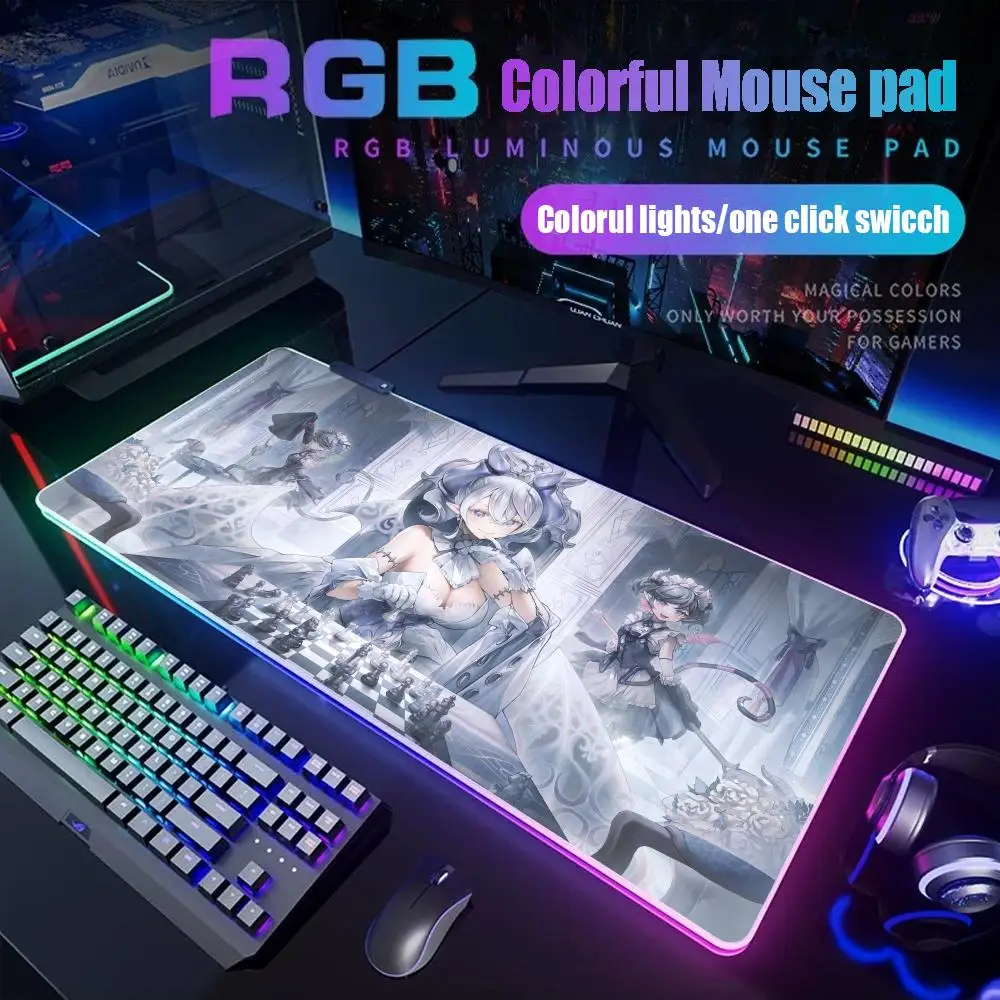 

Lovely Labrynth of the Silver Castle Mouse Pad Gamer Rgb Desk Mat Back Light Led Mousepad Setup Deskmat Big Mousepad Backlight