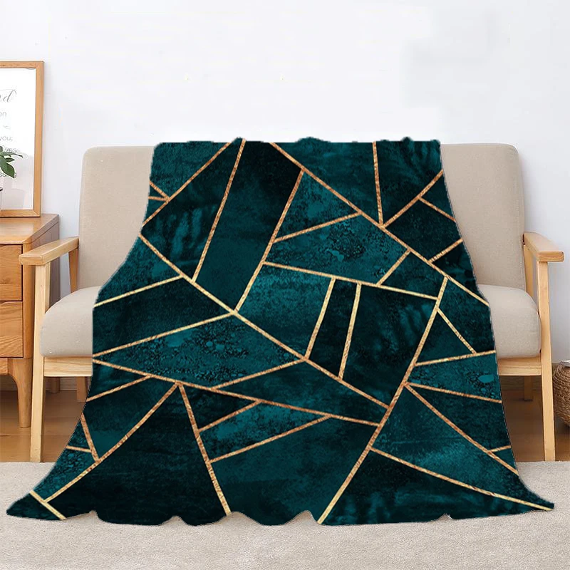 Geometric Cute Throw Blanket Nordic Bedspread on the Bed Decorative Sofa Blankets for Winter Bedroom Decoration Fluffy Soft Nap