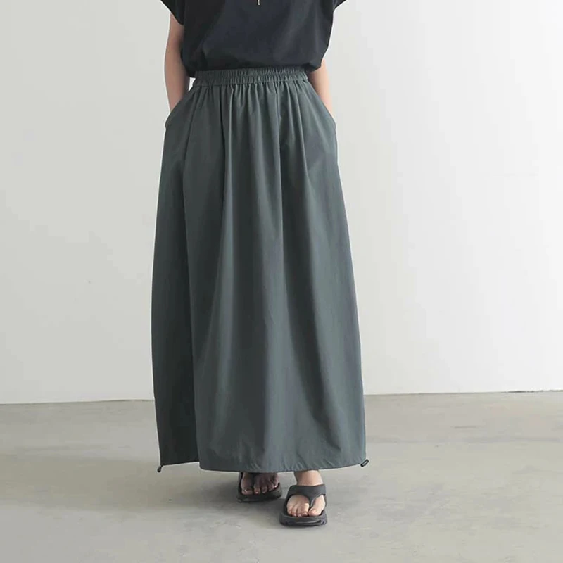 

Свободная юбка с регулируемым подолом, женская длинная юбка Ciwalk, полиэфирное волокно, вышивка, H-образная форма, лето 2025 г.