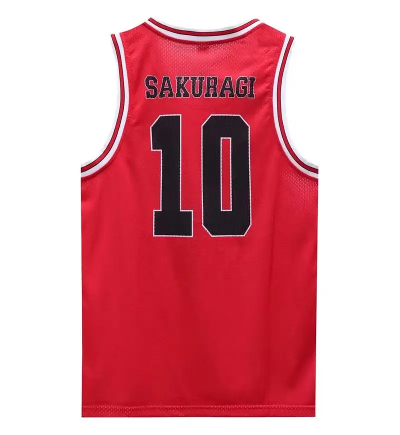 Anime Slam Dunk Cosplay Costume Sakuragi Hanamichi Shirt for Men Kaede Rukawa Vest Basketball Jersey Clothing