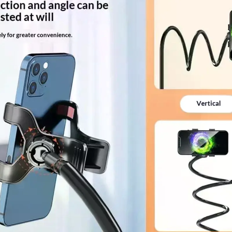 

Lazy Bedside Desktop Phone Clamp Bracket Flexible Long Arm Gooseneck Lazy Person Bracket With Handle Overhead Live Bracket