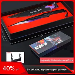 30cm Valorant Singularity Knife Toy Sword Weapon Model Cosplay Samurai Ornaments Karambit Collection Metal Blunt Safe Gifts Box