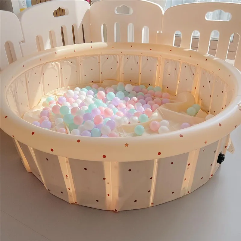 INS Baby Round Ocean Ball Pool Pit Indoor Playground Inflatable Cartoon Toys Children's Playpen Fence Kids Safety Room Decor