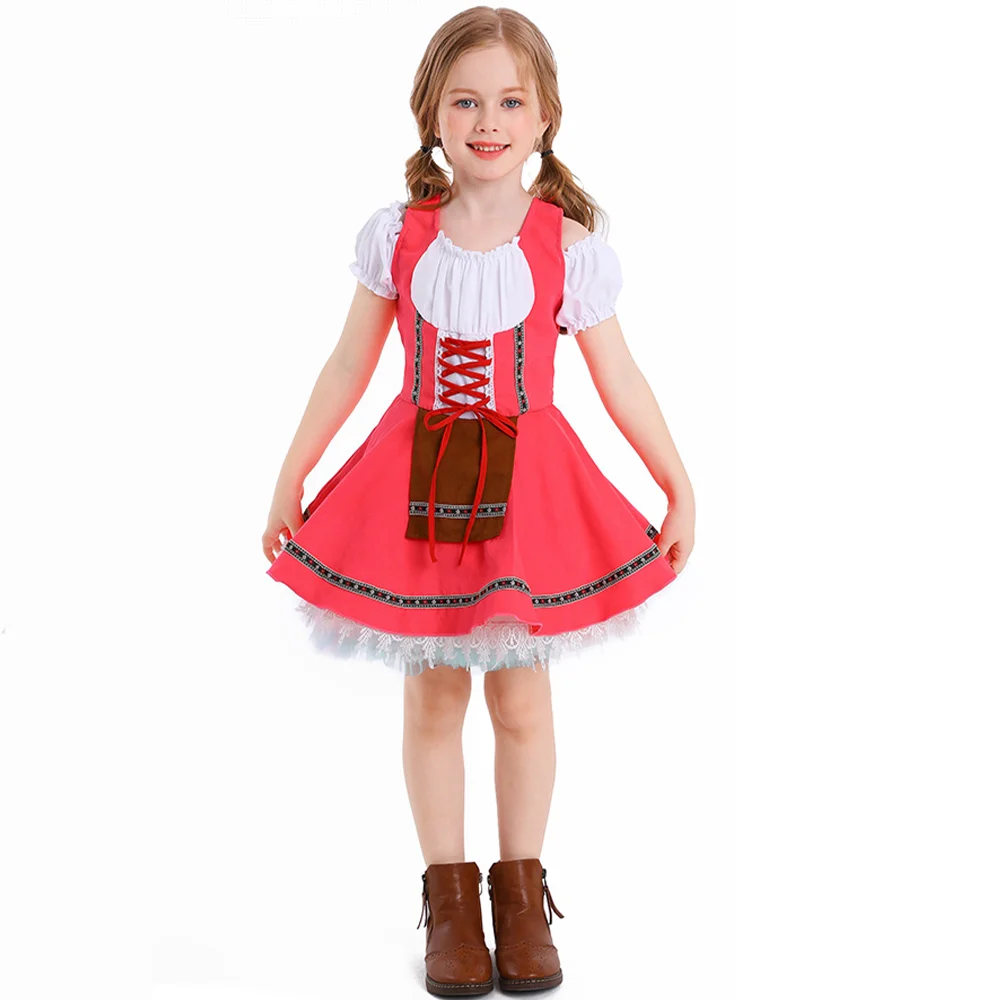 

Festival Party Beer Halloween Carnival Enfant Cospaly Dress Oktoberfest Costumes German Oktoberfest Dresses Enfants
