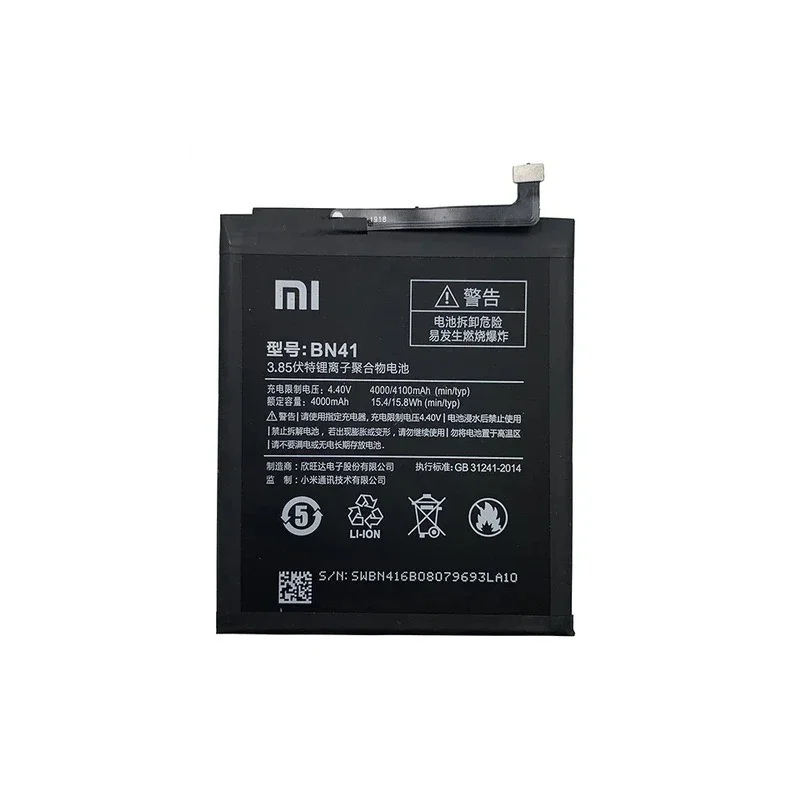 NEW Original BN41 4100mAh For Xiaomi Redmi Note 4 Hongmi Note 4 / Note 4X MTK Helio X20 Phone Replacement Batteries