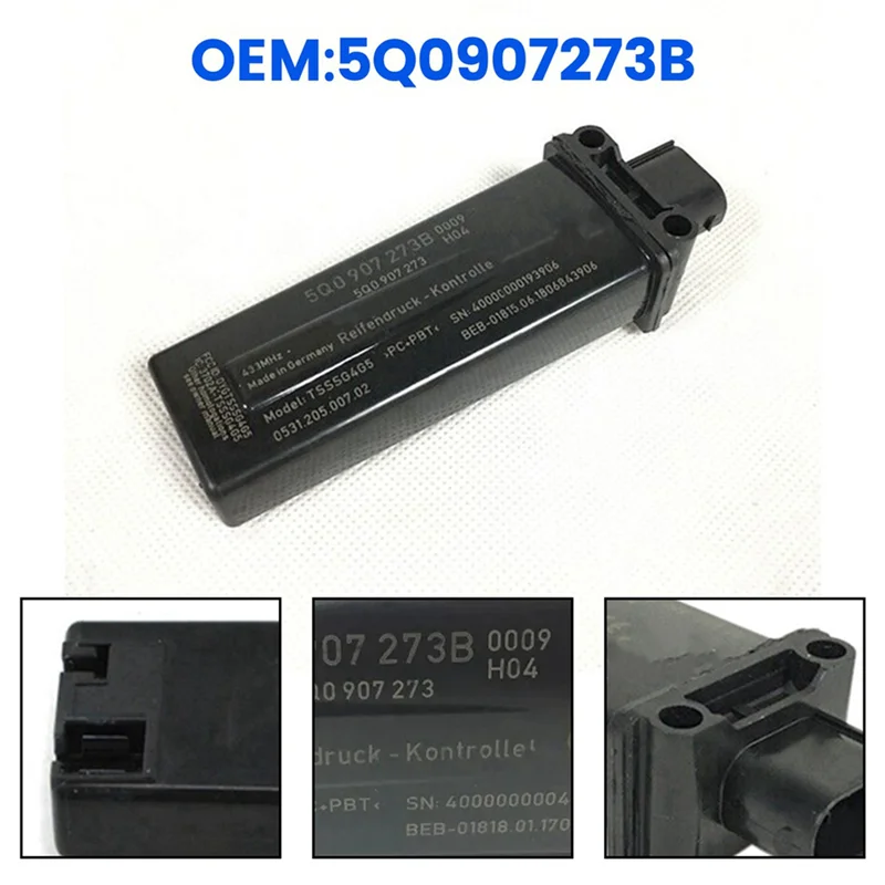 

2X 5Q0907273B Car TPMS Tire Pressure Module Control Unit Receiver Antenna For VW MQB GOLF 6 7 MK7 Tiguan Passat B8