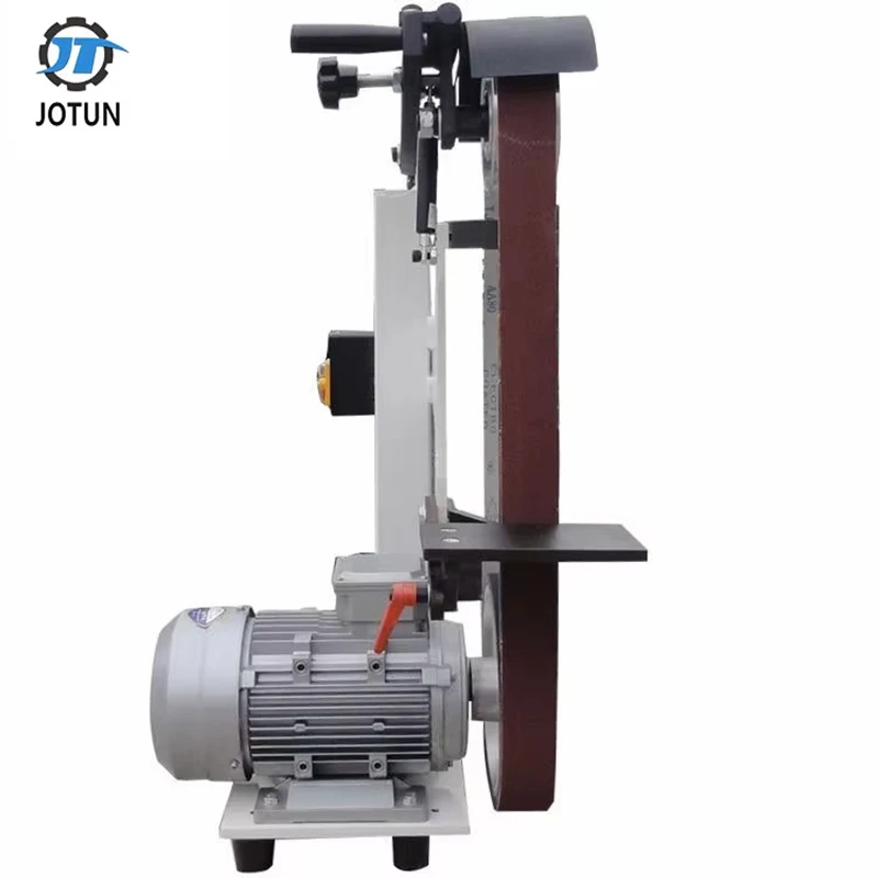 Portable Electric Belt Sander Wheel Polishing Machine for Metal Surfaces Handheld with 60#-800# Grit and Plate Sheet Application