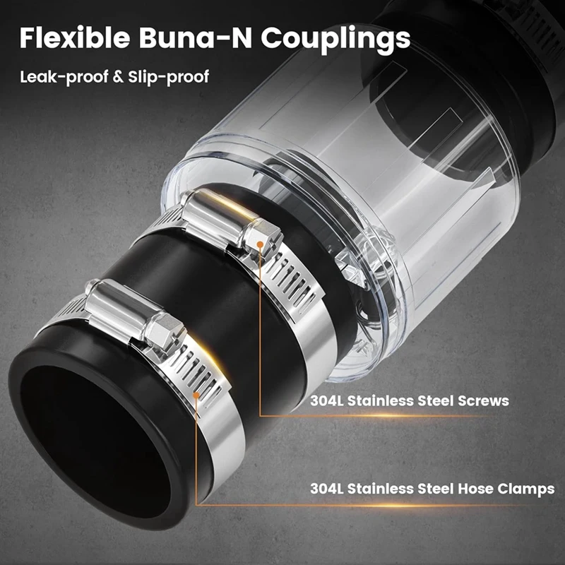 Katup cek A25F-1-1/2 inci, pengganti katup cek pompa Sump sunyi dengan Flapper berpegas, untuk pipa 1 1/2 inci