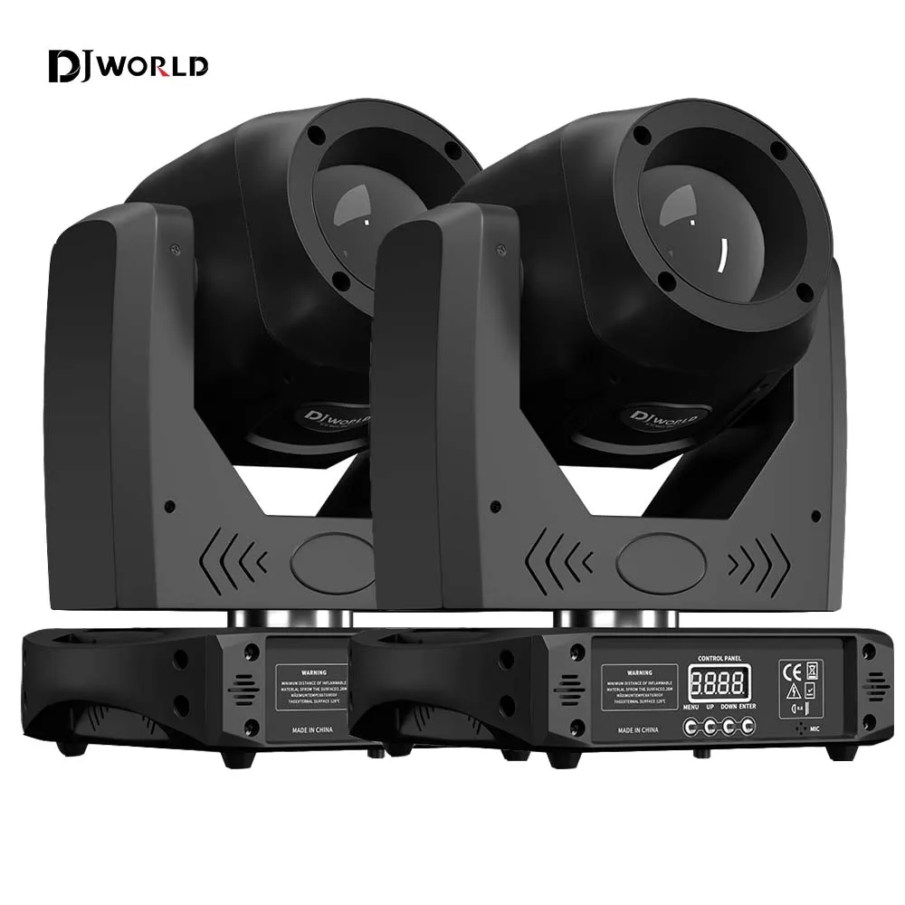 

2PCS/SET 60W MINI LED Spot Beam RGBW Moving Head Lighting Lyre Gobo Projector Rotating Light With DMX Controller DJ Disco Stage