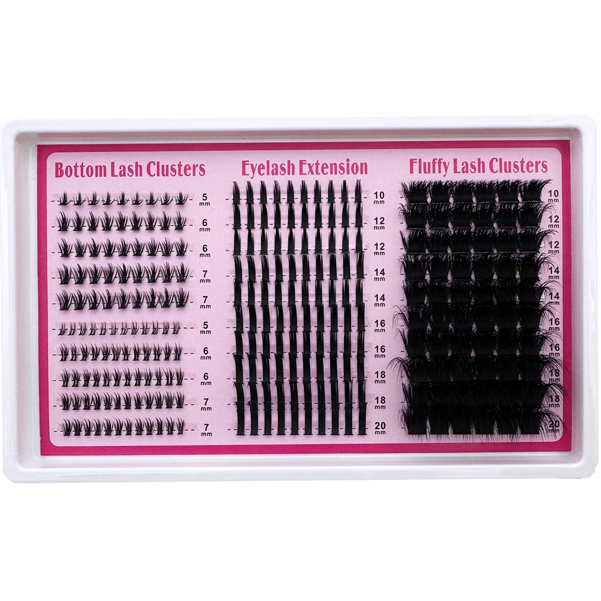 4-in-1 Wimperncluster 200D-60D Lang 6-20mm Wimpernspitzen Untere Wimpern Wiederverwendbar Untere DIY Spiky Wimpernverlängerung Manga-Cluster – Detail 9