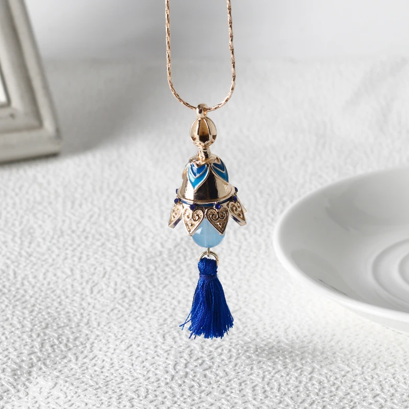 Game Genshin Impact Cosplay Necklace Wanderer Balladeer Unisex Kunikuzushi Small Bell Pendant Jewelry Accessories Fans Gifts image 2