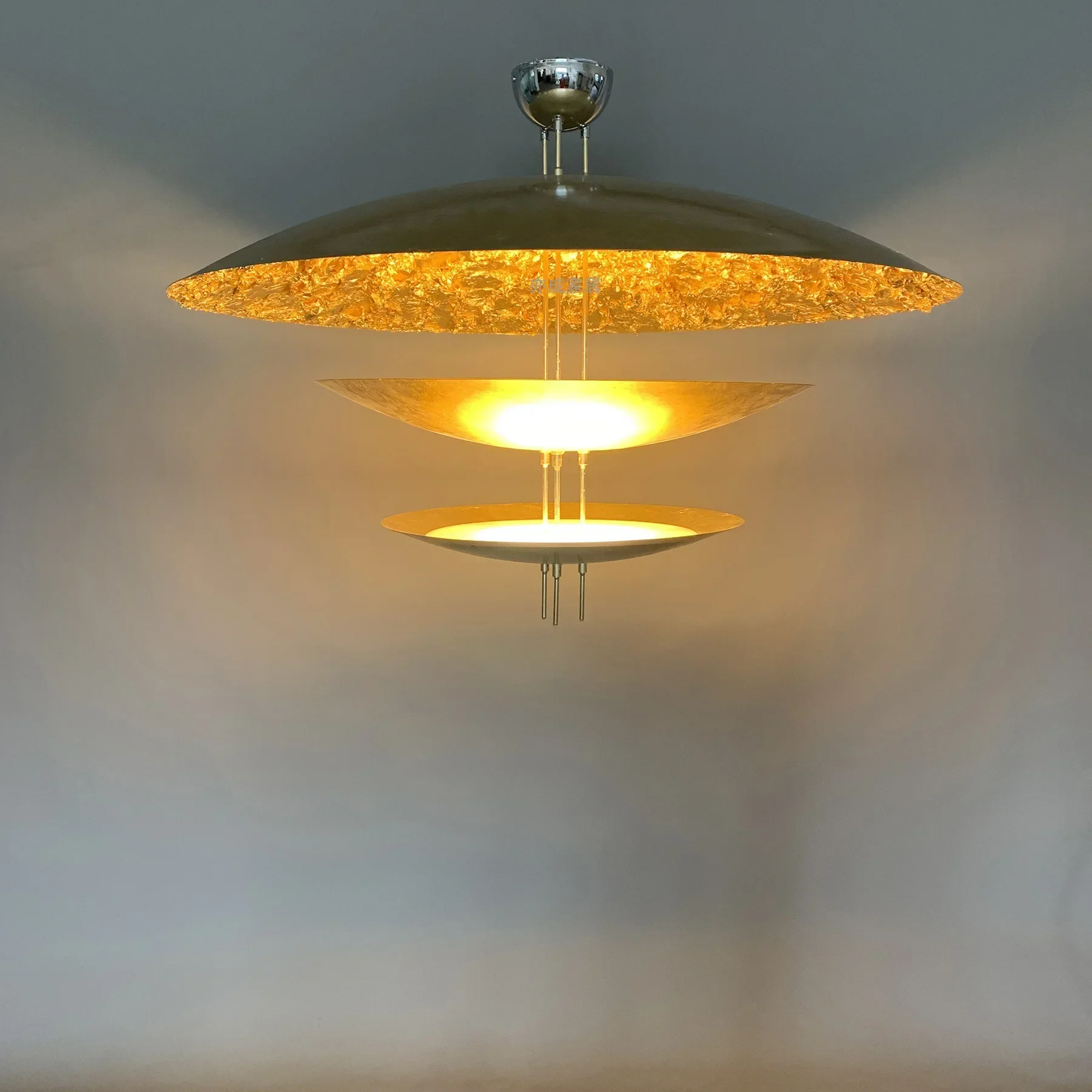 Italian minimalist gold foil flying saucer chandelier living room chandelier Xiaohongshu Internet celebrity creative chandelier