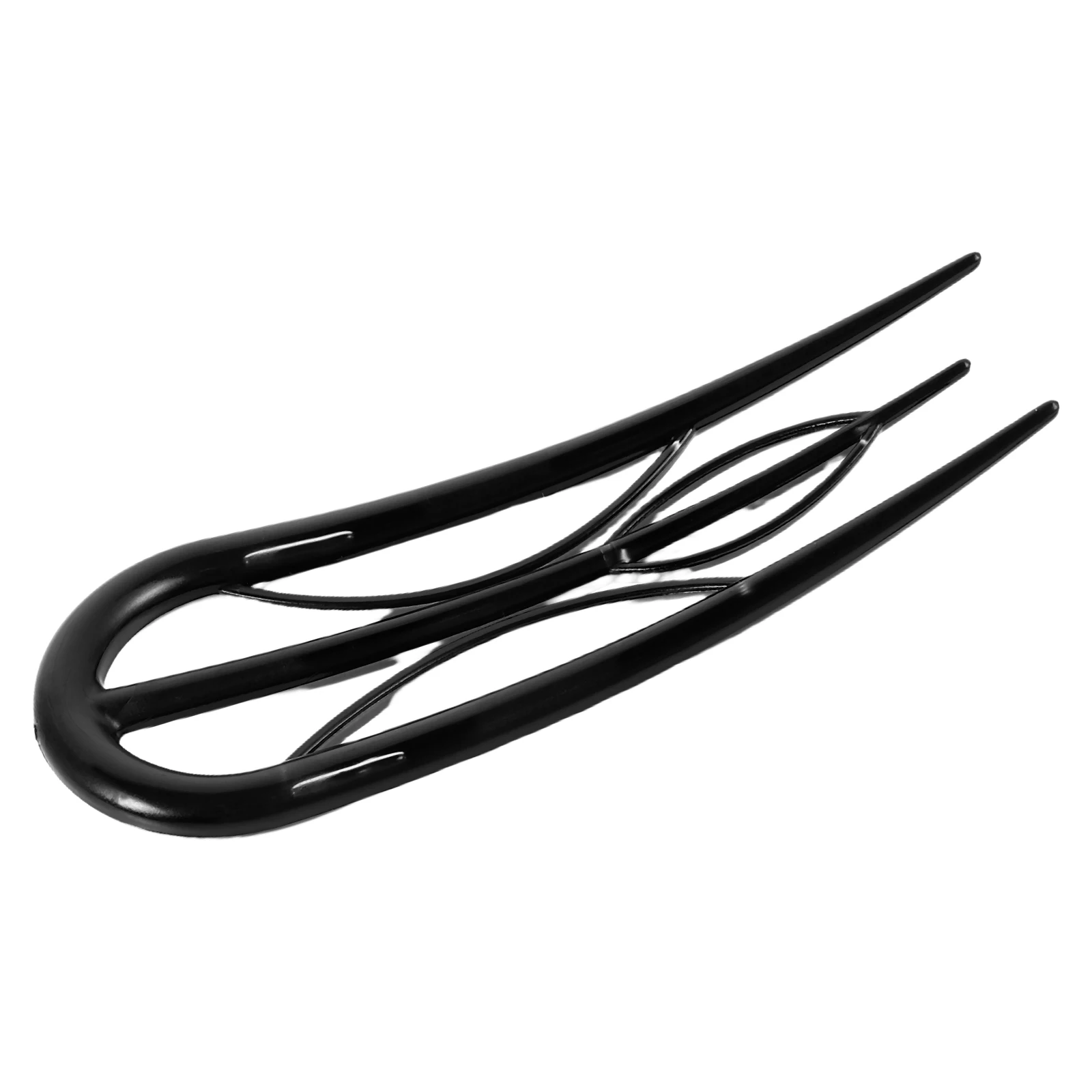

U Shaped Hairpin Black Large Size Chinese Retro Bun Clips Long Hair Pins Practical Material Secure Hold Versatile Hairstyles