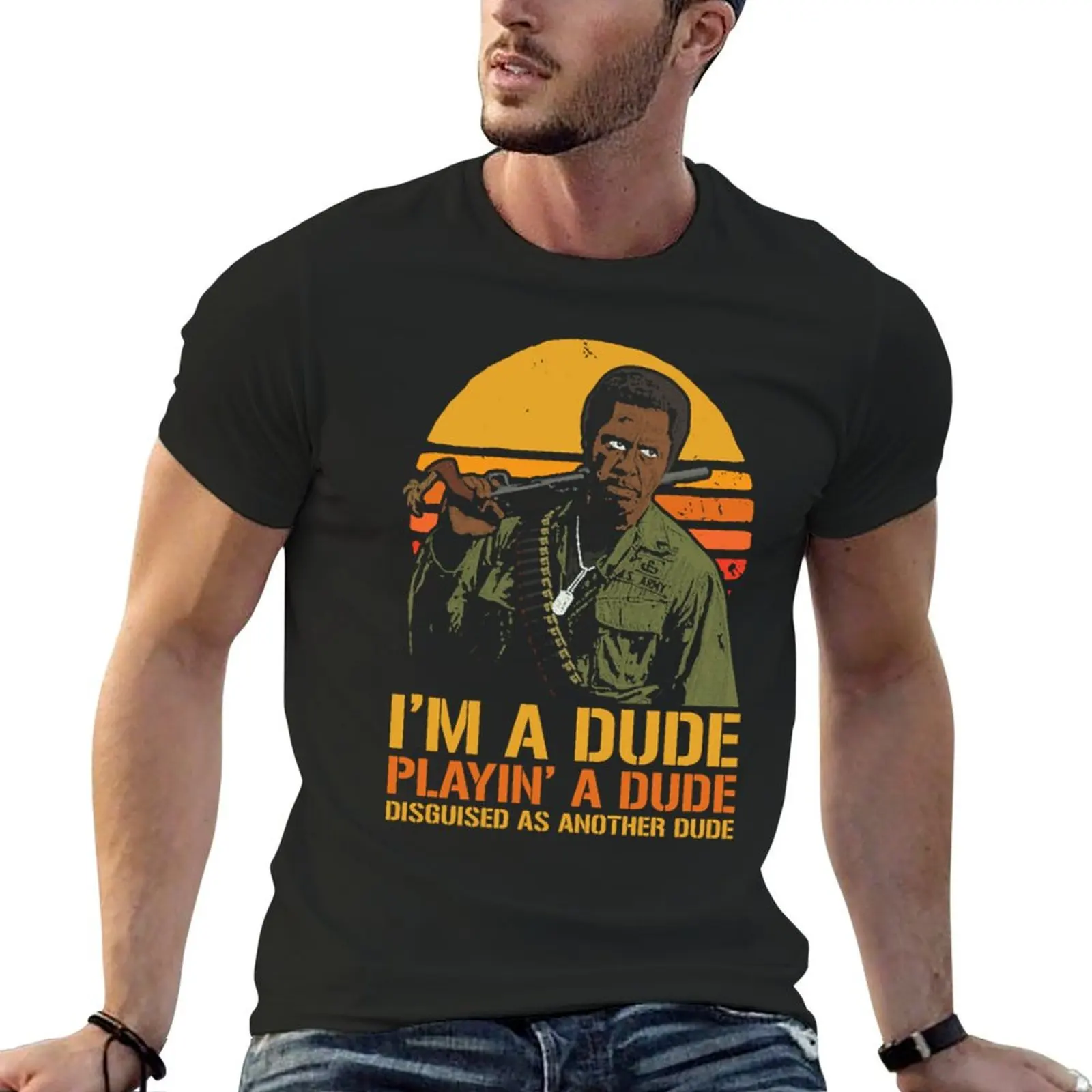 Kírk Lázárús í'm á Dúdé Pláyíng á Dúdé T-Shirt vintage oversized funny t shirts men