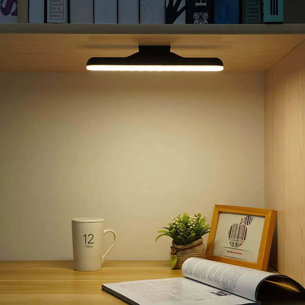 Desk Lamp Hanging Magnetic LED Table Lamp Chargeable Stepless Dimming Cabinet Light Night Light For Closet Wardrobe