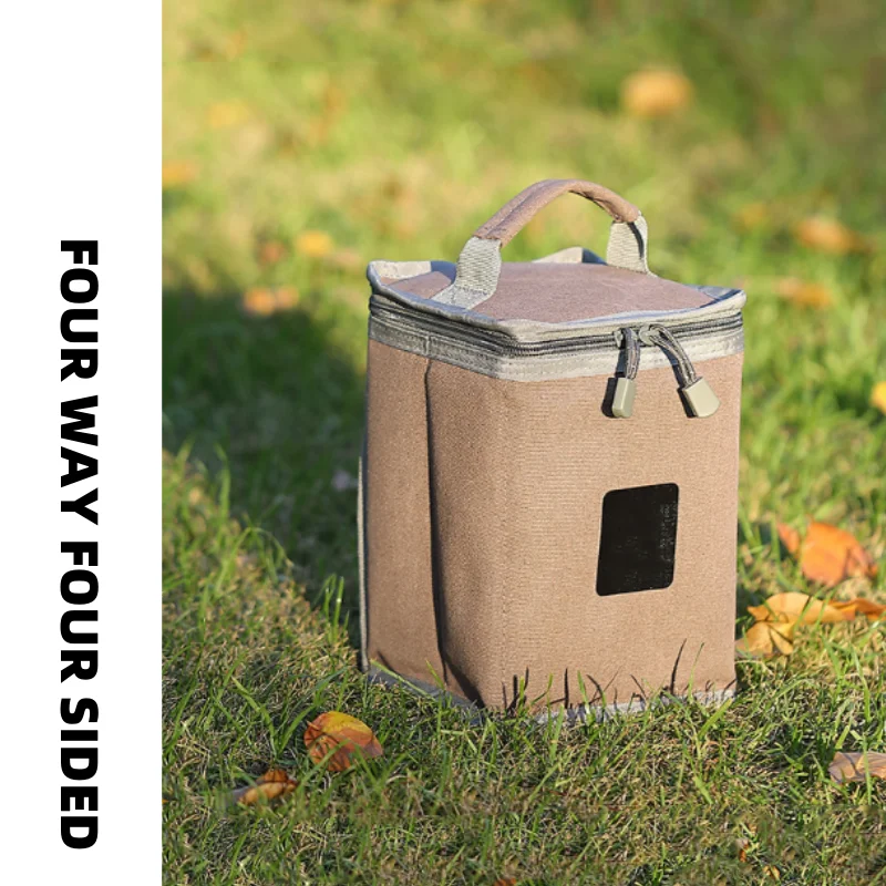 

Портативная складная холщовая сумка для хранения, сумка для переноски одной рукой, лампа, сумка для бензобака, оборудование для кемпинга, уличные аксессуары