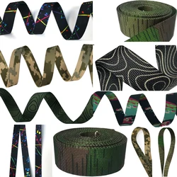 1/5/10m MC AOR2 M90 KLMK AOR2 MCBK Miami tiger A-TACS-FG MCTP Camouflage Webbing Non-elastic Strips Bag Straps Belt Molle DIY