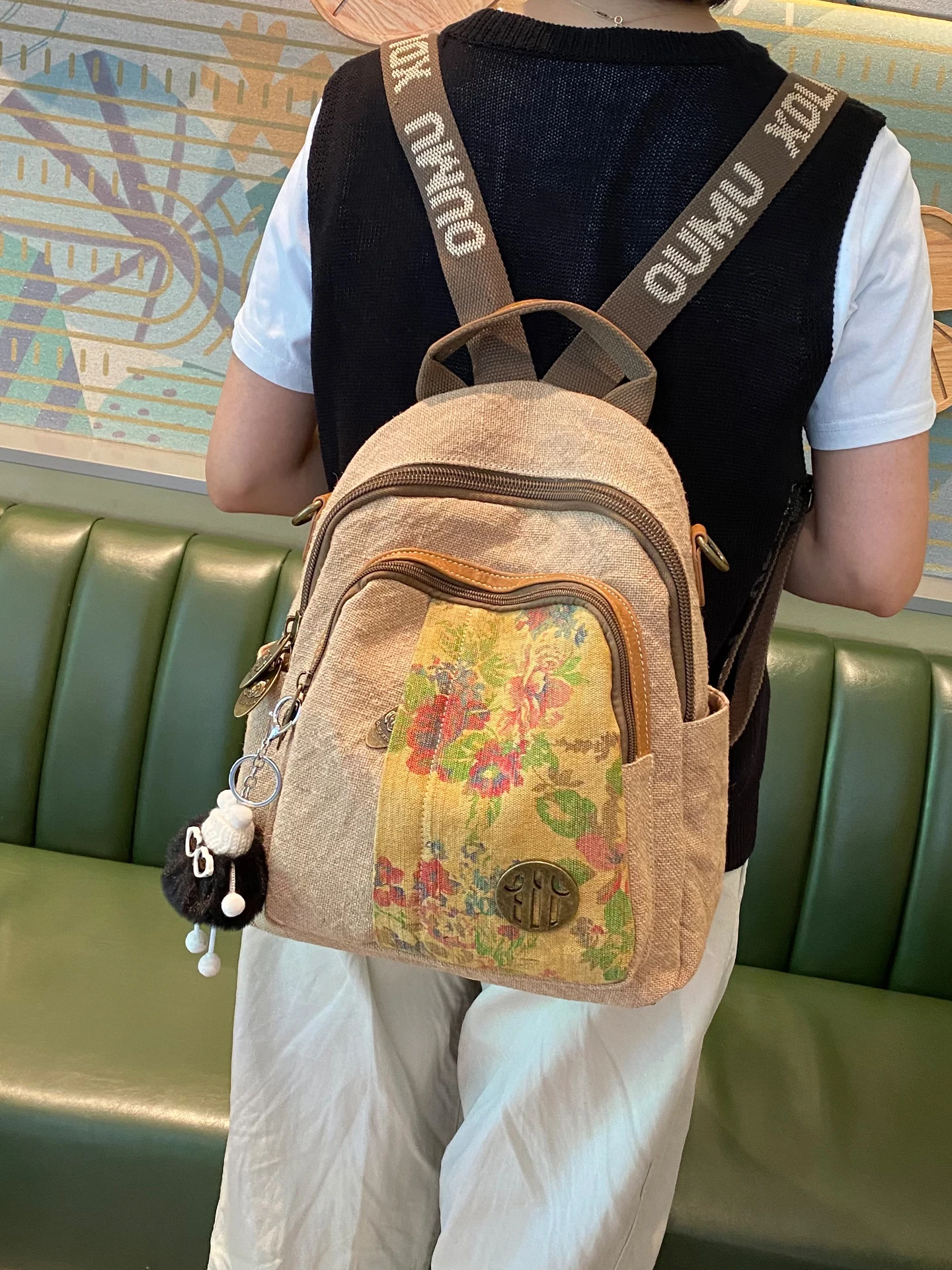 Casual Women's Backpack Retro Floral Print Mochilas Mujer Female Shoulder Bag  Trend 2025 Brand Sac A Dos Femme
