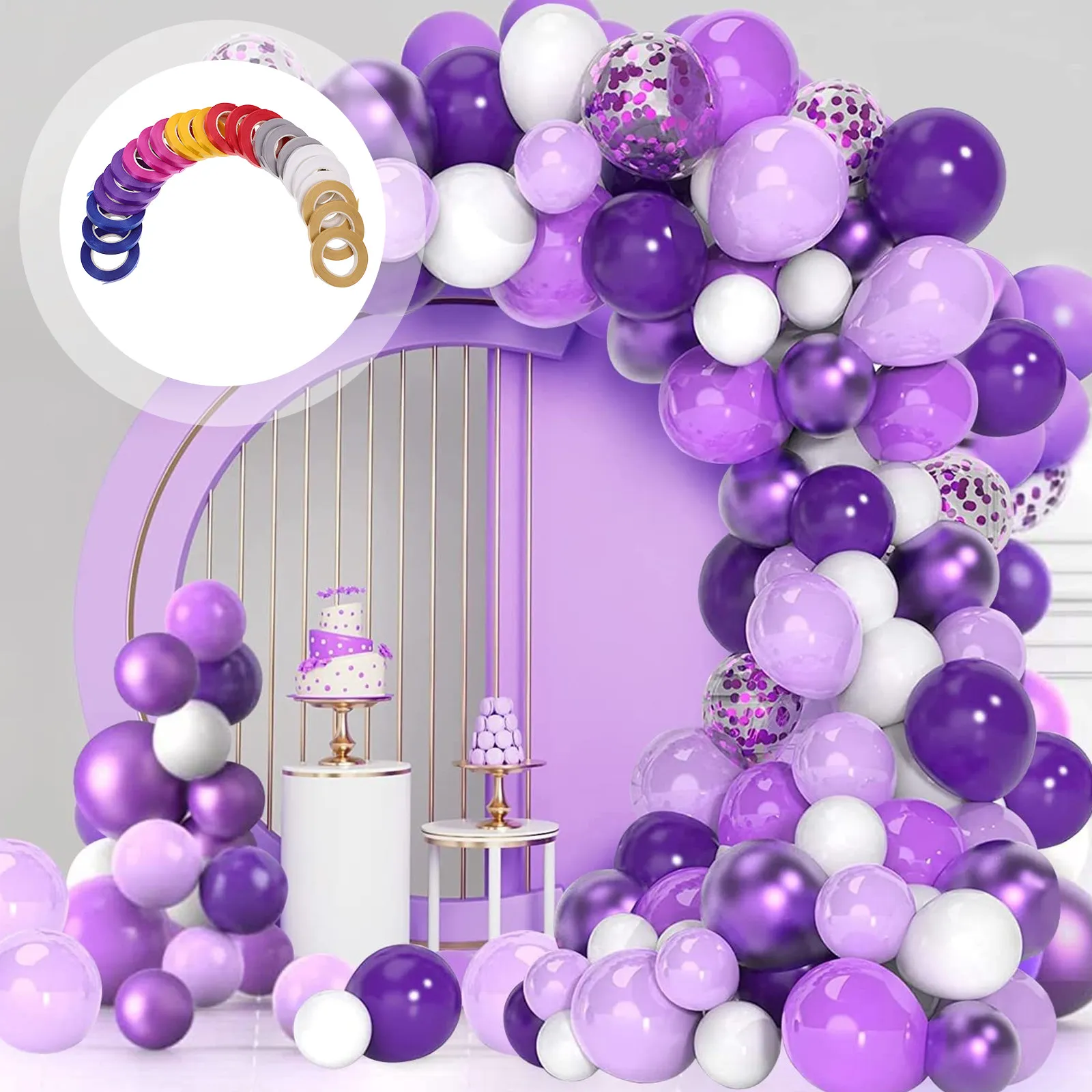 24Pcs Balloon Ribbon 10 Meter Assorted Colors Curling Ribbon for Balloons Wedding Decor Birthday Party Crafting DIY Scrapbooking