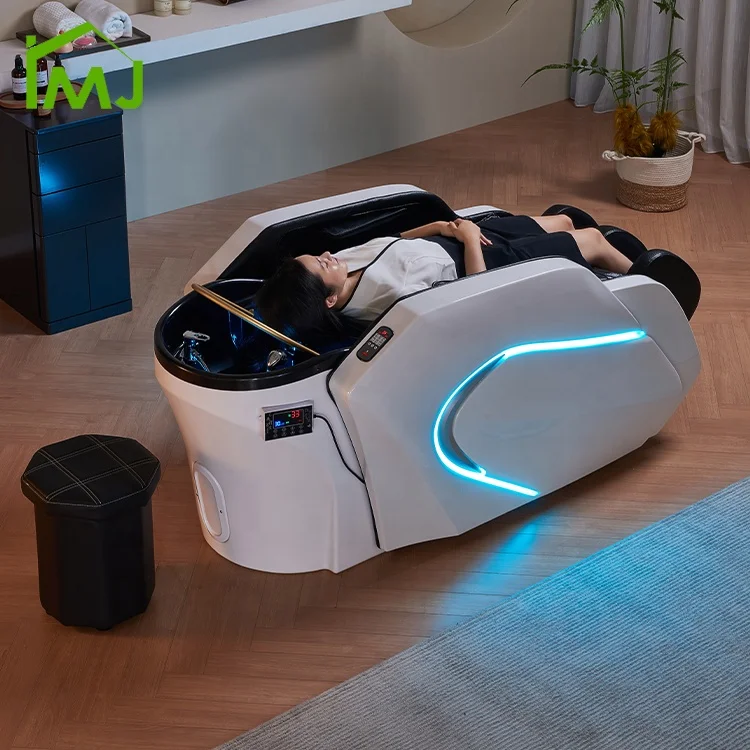 

Стол для мытья волос в салоне, многофункциональное кресло для шампуня, электрическая массажная головка, спа-кровать