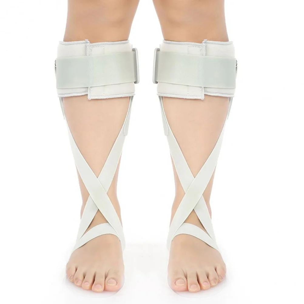 

1Pcs Left Foot Orthotic Brace Foot Drop Night Splint Left Fixed Support Durable Exercise Rehabilitation Bandage Grey Size M