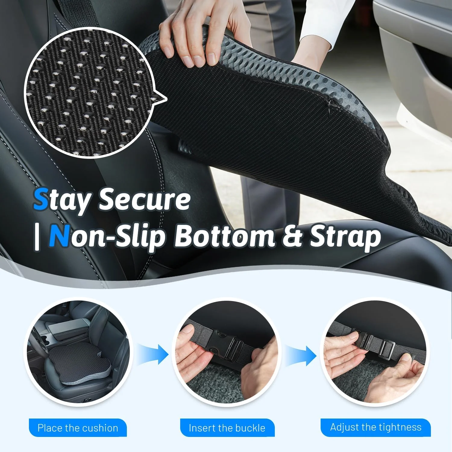 Cushion Non Slip Orthopedic Memory Foam Prostate Cushion for Tailbone Sciaticaback Pain Relief Comfort Chair Car Seat image 5