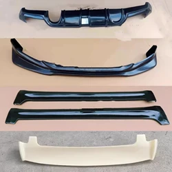 Body Kit Unpainted Front Rear Lip with Lamp Tail Wing For Suzuki Swift 2013-2016 Side Skirt Surround Car Accessories