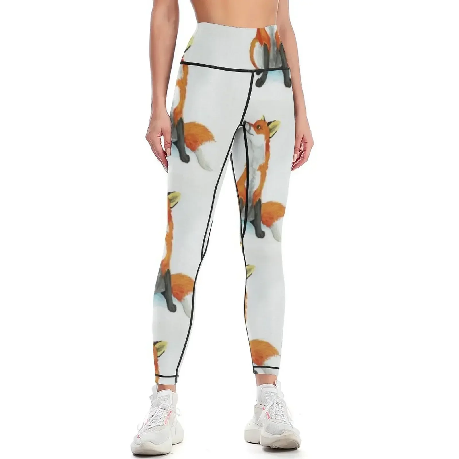 

Sitting Fox Leggings sports woman gym jogging pants sportswear for gym Women's push up Womens Leggings