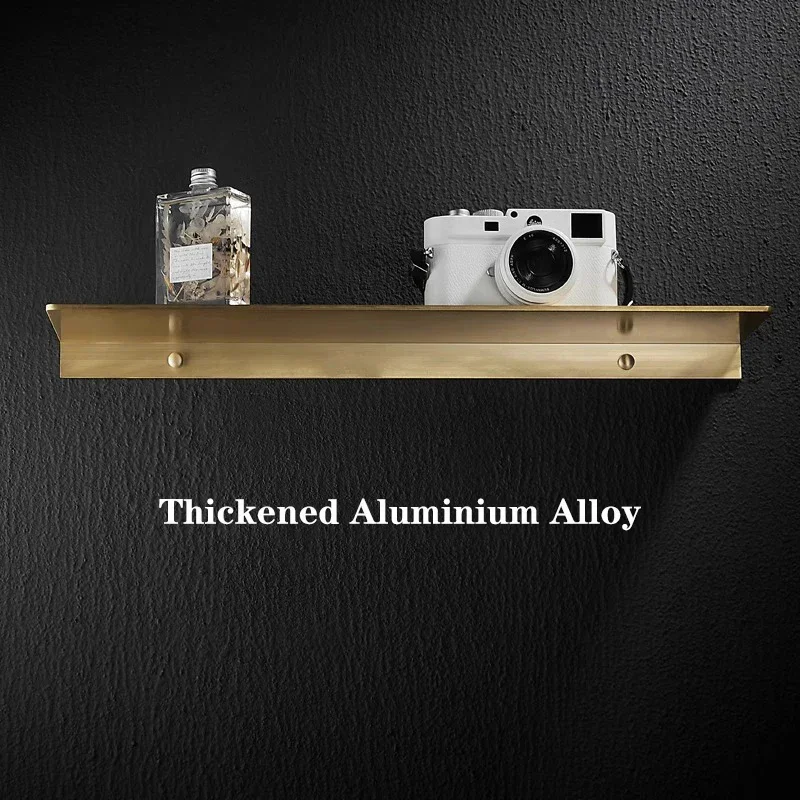 Bathroom Shelf Brushed Gold Top Bath Shower Shelf Aluminum Bathroom shelf Organizer Wall Mounted Black Kitchen Storage holder 3